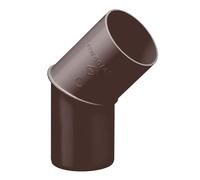 INEFA Rainwater Pipe Bend 45 Degrees for downpipe, PVC 50mm Dark Brown Connecting Piece Gutter Accessory, Simple Push-fit Installation, Made in Germany