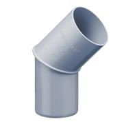 INEFA Rainwater Pipe Bend 45 Degrees for downpipe, PVC 85mm Grey Connecting Piece Gutter Accessory, Simple Push-fit Installation, Made in Germany