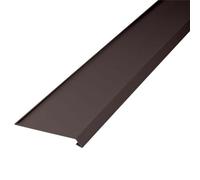 INEFA Roof Strip for Gutter, Edged on Two Sides 2m Dark Brown Gutter Flashing with Water Seam, Made of PVC-U, Gutter Accessories, Made in Germany