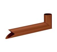 INEFA Water spout downpipe, PVC 50mm Brown Transition piece rainwater Pipe, Gutter Accessories, Simple Push-fit Installation, Made in Germany
