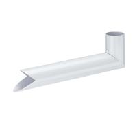 INEFA Water spout downpipe, PVC 50mm White Transition piece rainwater Pipe, Gutter Accessories, Simple Push-fit Installation, Made in Germany