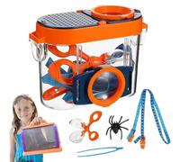 iNelihoo Outdoor Kids Explorer Kit Children Insect Catching Bug Hunting Adventure Set Including Observation Box Tweezers Nature Exploration Magnifying Glass and Teaser Stick for Boys Girls