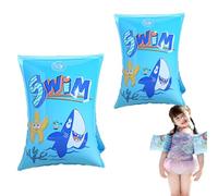 iNelihoo Sharks Motif Children's Swimming Armbands 2-6 Years Boys Girls Roll-Up Inflatable Swim Float Sleeves Swim Ring Baby Float Arm Bands Kids Swim Ring Pool Water Toys Accessories for Summer