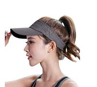 iNelihoo Sun Visor Hats Women Men,One Size Adjustable Golf Cap Hat,Breathable Light Weight Sun Sports Visor Quick Dry Mesh Breathable Hat Perfect for Outdoor Activities deep Gray