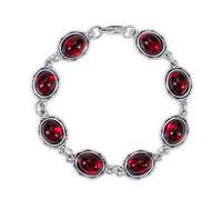 INENIMARTJ Gothic Bat Red Black Crystal Bracelet for Women Mystery Dark Witchy Costume Outfits Halloween Vintage Blood Adjustable Link Bracelet Jewelry, 5.5 UK, Alloy Steel, no gemstone