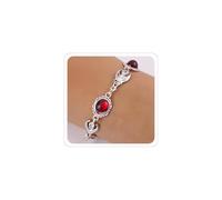 INENIMARTJ Gothic Bat Red Black Crystal Bracelet for Women Mystery Dark Witchy Costume Outfits Halloween Vintage Blood Adjustable Link Bracelet Jewelry, 5.5 UK, Alloy Steel, No Gemstone