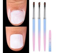 INENK for OPI Nail Polish Remover, 3PCS Nail Clean UP Brushes for Cleaning Polish Mistakes on the Cuticles, Acetone Resistant Nail Brush for Nail Art and Designs