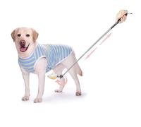 iNenya Dog Urine Sample Catcher,Long Handled Telescopic Dog Urine Collector,Super Easy to Usy Dog Pee Catcher Urine Stick for Small Large Female Dogs(Grey_Spoon)