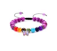 iNenya Happy Birthday Bracelets Gifts for Women,Anniversary Bracelets Gifts for Wife/Lover,Pink Zebra Natural Stone Heart Charm Bracelets Gifts for Daughter Granddaughter Niece, L, 莱茵石, quartzite