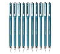 iNEO2x Liquid Ballpoint Pens, BLUE, Fine Point (0.7mm), Pack of 10, Jet Smooth Flow Ink, Perfect for School Office Home Use, iZOFAX Black Ball Pen