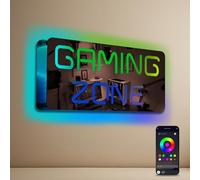 ineonlife Gaming Zone Neon Light Sign, Mirror Finish Neon Sign,Dimmable Game Zone Led Signs USB Powered for Decorating of Gamer Rooms,Gaming Room,Boy's Room,Gift for Kids