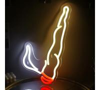 ineonlife Led Neon Sign, Light up Sign, Red White Neon Signs for Wall Decor Unique Night Light for Boys Stoner Gifts Living Bedroom Room Shop Hotel Bar Party Supplies (Acrylic USB Powered)