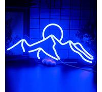 ineonlife Sunset Neon Sign Dimmbar Blue Mountain Neon Light for Garden | Mountain Sunrise Neon Light Sign 5-Level USB Gift Led Sign, Landscape Neon Lights Wall for Bedroom,Sports Shop,Terrace,Party