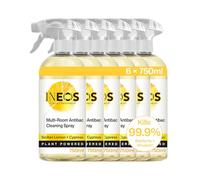 INEOS Antibac Cleaning Spray, 4.5L (750ml x 6), Multi-Room, Plant Powered, Limescale + Grease Remover, Kills 99.9% of Bacteria + Viruses, Sicilian Lemon + Cypress, Packaging May Vary