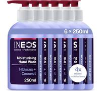 INEOS - Liquid Hand Soap - Moisturising - Handwash with Hibiscus & Coconut - 6 Bottles x 250ml, Packaging May Vary
