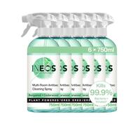 INEOS Next-Gen Cleaning Antibac Spray, 4.5L (750ml x 6), Multi-Room, Plant Powered, Limescale + Grease Remover, Kills 99.9% of Bacteria + Viruses, Bergamot + Cedarwood, Packaging May Vary