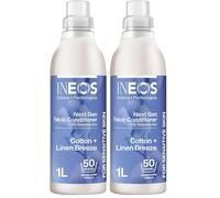 INEOS Next- Gen Long Lasting Fabric Conditioner Cotton + Linen Breeze (50 Washes), Plant Powered, Odour Removal, Softens + Protects (Pack of 2)
