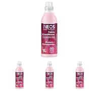INEOS Next- Gen Long Lasting Fabric Conditioner Rhubarb + Pomegranate (50 Washes), Plant Powered, Odour Removal, Softens + Protects (Pack of 4)