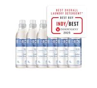INEOS Non Bio Laundry Washing Liquid Detergent for Sensitive Skin, 198 Washes (6 x 1L) Stain Removal for Clothes, Plant Powered, Stress Relieving Fragrance, Vegan, Cruelty Free, Cotton + Linen Breeze