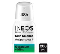 INEOS Skin Science - Unbeatable Protection Against Odour + Sweat. All Day + All Night. Aerosol Antiperspirant Deodorant Geranium + Mint - Plant Based Essential Oils 200ml
