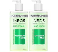 INEOS Skin Science - With Provitamin B5 Hand Wash Geranium + Mint - With SkinActiv Cooling Tech- Plant Powered 500ml (Pack of 2)