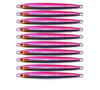 INEOUT 10 Pcs/set 10g 20g 30g 40g 60g Cast Metal Bait Fishing Lures Lot Jigs Trout Hard Baits Pesca Fish Jigging Saltwater(G 10 PCS No Hook,30G)