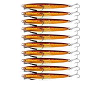 INEOUT 10 Pcs/set 10g 20g 30g 40g 60g Cast Metal Bait Fishing Lures Lot Jigs Trout Hard Baits Pesca Fish Jigging Saltwater(B 10 PCS 2 Hook,20G)