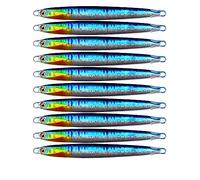 INEOUT 10 Pcs/set 10g 20g 30g 40g 60g Cast Metal Bait Fishing Lures Lot Jigs Trout Hard Baits Pesca Fish Jigging Saltwater(C 10 PCS No Hook,30G)