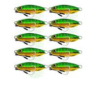 INEOUT 10 Pcs/set Metal Jig Spoon Lure Artificial Bait Shore Slow Jigging Bass Fishing Tackle 10g 15g 20g 30g 40g 50g(A 10 pcs bait,50G)