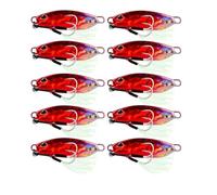 INEOUT 10 Pcs/set Metal Jig Spoon Lure Artificial Bait Shore Slow Jigging Bass Fishing Tackle 10g 15g 20g 30g 40g 50g(E 10 pcs bait,15G)