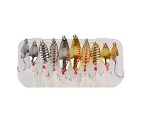 INEOUT 10PCS Brilliant Metal Jig Spoon Fishing Lure Set 2.5/5/7/7.5G Wobblers Kit Pike Spoon Bait Fishing Tackle Pesca Artificial Box