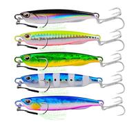 INEOUT 5 Pcs/lot Metal Jigs Baits 10g 15g 20g 30g 40g 50g 60g Cast Fishing Lures Trout Hard Tackle Pesca Fish Jigging Set(40g)