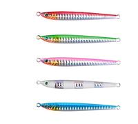INEOUT 5pcs/lot Super Slim Long Metal Casting Jig 7g 10g 14g 17g 21g Shore Cast Jigging Spoon Fishing Lure Jigs Artificial Bait Tackle(17g - 5pcs)