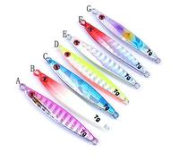 INEOUT 7pcs/lot Micro Jig Jigs Sea Fishing Metal Jig 7g 5cm Shore Casting Jigging Fish Sea Bass Fishing Jigs Lure Slow Jigging Lures