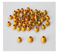 INEOUT Cone Heads For Tube Tying System,Fly Tying Materials;50 Pcs(Orange,3)