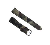 INEOUT Genuine Leather Suede Watch Strap Leather Retro Watchband 18mm 19mm 20mm 22mm Gray Blue Watch Accessories(Camouflage bk green,22mm)