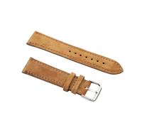 INEOUT Genuine Leather Suede Watch Strap Leather Retro Watchband 18mm 19mm 20mm 22mm Gray Blue Watch Accessories(Tan,24mm)