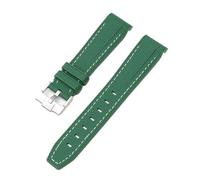 INEOUT Suitable For Curved End Diving Silicone Rubber Wrist Strap, Suitable Compatible With Submariner Watch Strap 20mm(Dark green white)