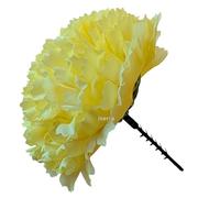 INERRA Artificial Flower Carnation Picks - Pack of 100 - For Floral Foam Tributes, Letters and Funeral Arrangements (Yellow)