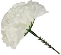 INERRA Artificial Flower Carnation Picks - Pack of 100 - For Floral Foam Tributes, Letters and Funeral Arrangements (White)