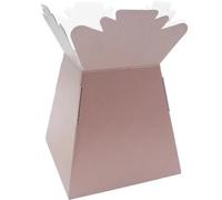 Inerra Florist Boxes - Pack of 2 - Living Vase for Flowers, Hand Tied Bouquet Box Making (Rose Gold)