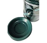 INERRA Pop Bowls - Green Round Plastic Florist Dishes for Foam Cylinders (Pack of 6)