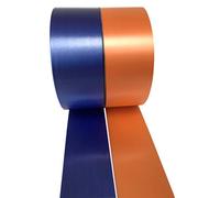 INERRA Ribbon Multipack - 2 x 100 Yard Rolls (Royal Blue & Orange) Wedding Flowers Gift Decoration & Christmas