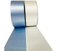 INERRA Ribbon Multipack - 2 x 100 Yard Rolls (White & Baby Blue) Wedding Flowers Gift Decoration & Christmas