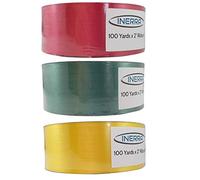 INERRA Ribbon Multipack - 3 x 100 Yard Rolls (Red, Hunter Green and Yellow)