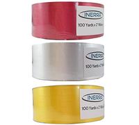 INERRA Ribbon Multipack - 3 x 100 Yard Rolls (Red, White and Yellow)