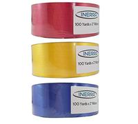 INERRA Ribbon Multipack - 3 x 100 Yard Rolls (Red, Yellow and Royal Blue)