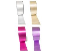 INERRA Ribbon Multipack - 4 x 100 Yard Rolls White, Ivory, Cerise, Lilac 50mm Wide