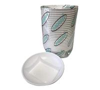 INERRA Square Round Bowls - White Plastic Florist Flower Dishes for Foam Brick (Pack of 10)