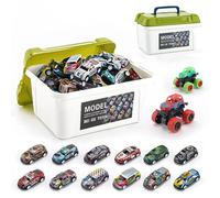 Inertia Car Toys, Inertia Die-Cast Car Toy Kit, Multi Purpose Pull Back Car for School, Park, Outdoor, Home